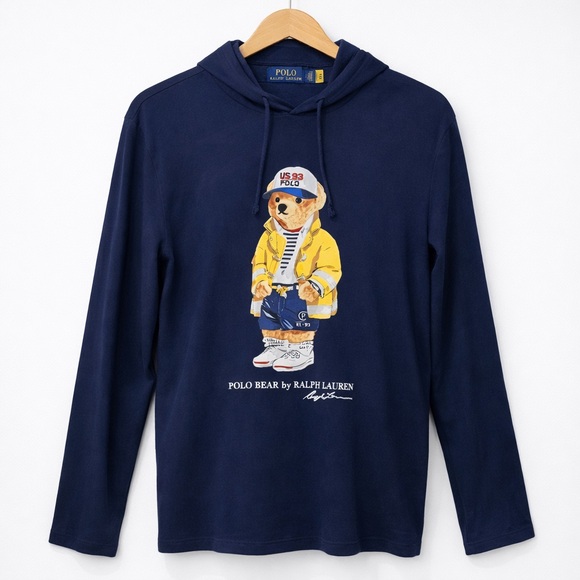 Ralph Lauren Other - Polo Ralph Lauren Polo Bear Hooded Long Sleeve T-Shirt – Navy | Men’s Small